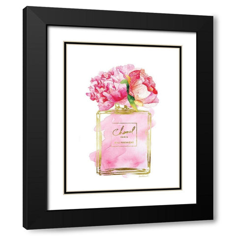 Perfume Bottle Bouquet VIII Black Modern Wood Framed Art Print with Double Matting by Greenwood, Amanda