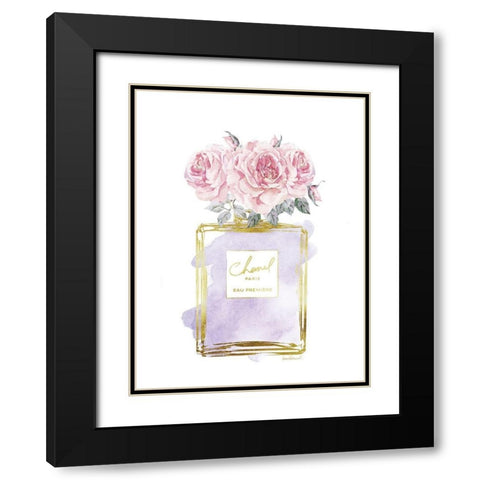 Perfume Bottle Bouquet X Black Modern Wood Framed Art Print with Double Matting by Greenwood, Amanda
