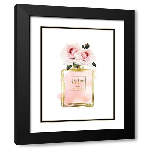 Parfume Peach with Rose Black Modern Wood Framed Art Print with Double Matting by Greenwood, Amanda