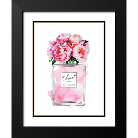 Silver Perfume and Flowers II Black Modern Wood Framed Art Print with Double Matting by Greenwood, Amanda