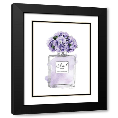 Silver Perfume and Flowers V Black Modern Wood Framed Art Print with Double Matting by Greenwood, Amanda