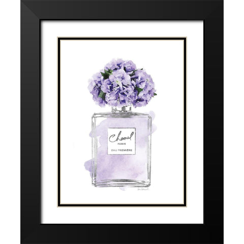 Silver Perfume and Flowers V Black Modern Wood Framed Art Print with Double Matting by Greenwood, Amanda