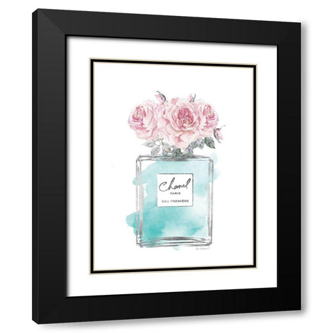 Silver Perfume and Flowers VI Black Modern Wood Framed Art Print with Double Matting by Greenwood, Amanda