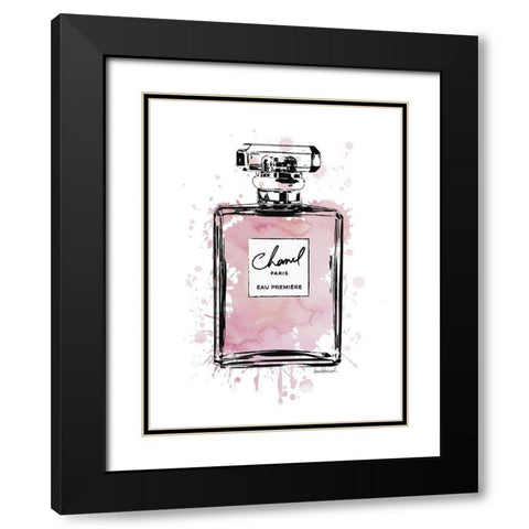 Black Inky Perfume in Pink Black Modern Wood Framed Art Print with Double Matting by Greenwood, Amanda