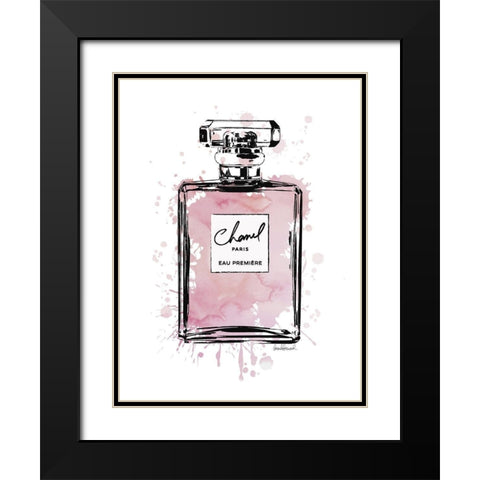 Black Inky Perfume in Pink Black Modern Wood Framed Art Print with Double Matting by Greenwood, Amanda