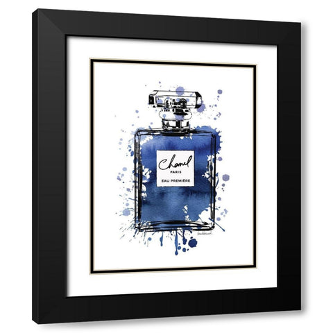 Black Inky Perfume in Navy Black Modern Wood Framed Art Print with Double Matting by Greenwood, Amanda