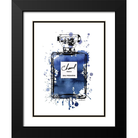 Black Inky Perfume in Navy Black Modern Wood Framed Art Print with Double Matting by Greenwood, Amanda