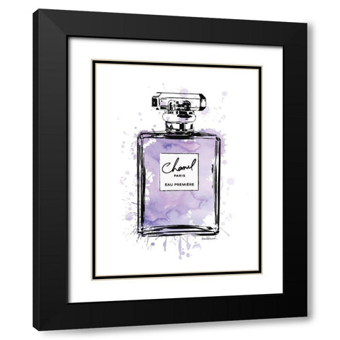 Black Inky Perfume in Purple Black Modern Wood Framed Art Print with Double Matting by Greenwood, Amanda