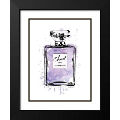 Black Inky Perfume in Purple Black Modern Wood Framed Art Print with Double Matting by Greenwood, Amanda