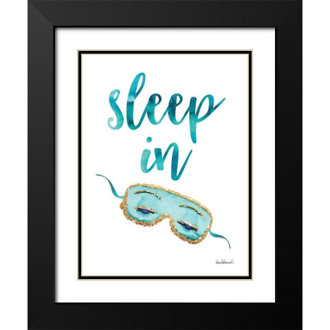 Sleep In Black Modern Wood Framed Art Print with Double Matting by Greenwood, Amanda