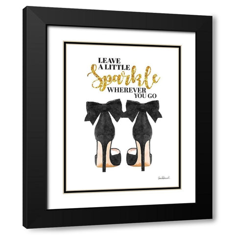 Leave a Little Sparkle Black Modern Wood Framed Art Print with Double Matting by Greenwood, Amanda