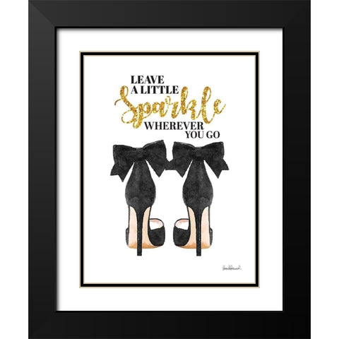 Leave a Little Sparkle Black Modern Wood Framed Art Print with Double Matting by Greenwood, Amanda