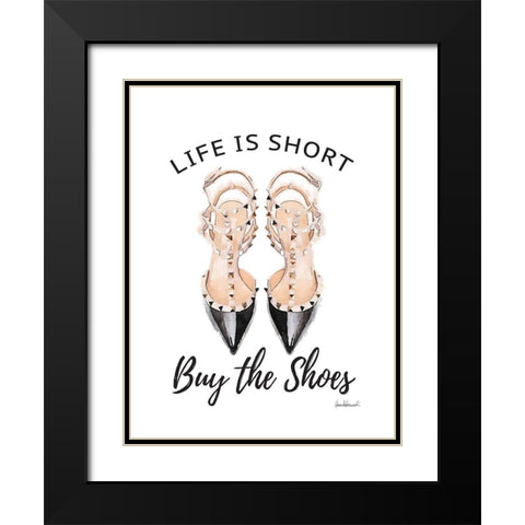 Buy the Shoes II Black Modern Wood Framed Art Print with Double Matting by Greenwood, Amanda