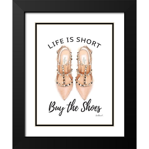 Buy the Shoes III Black Modern Wood Framed Art Print with Double Matting by Greenwood, Amanda