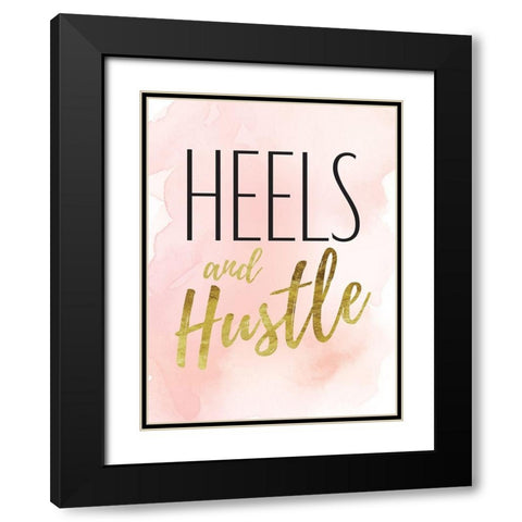 Blush Hustle Black Modern Wood Framed Art Print with Double Matting by Greenwood, Amanda