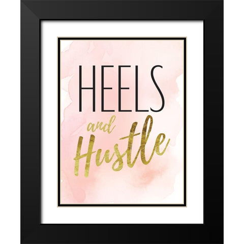 Blush Hustle Black Modern Wood Framed Art Print with Double Matting by Greenwood, Amanda