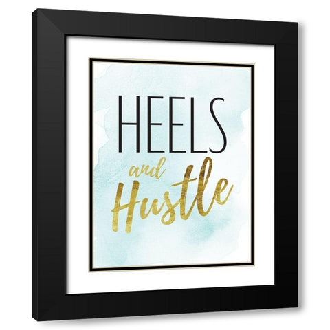 Teal Hustle Black Modern Wood Framed Art Print with Double Matting by Greenwood, Amanda