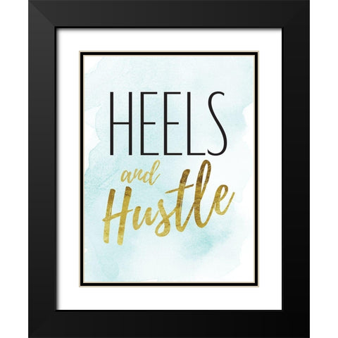 Teal Hustle Black Modern Wood Framed Art Print with Double Matting by Greenwood, Amanda