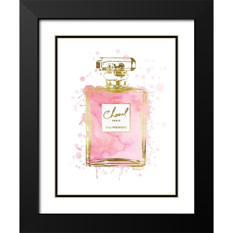 Perfume Bottle Pink II Black Modern Wood Framed Art Print with Double Matting by Greenwood, Amanda