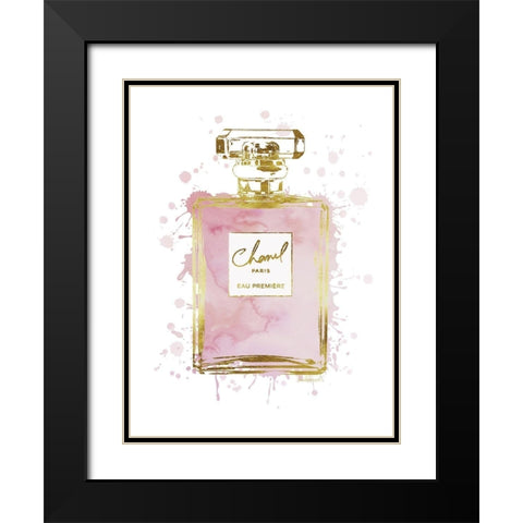 Perfume Bottle Dusty Rose II Black Modern Wood Framed Art Print with Double Matting by Greenwood, Amanda