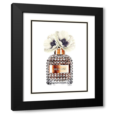 Bronze Perfume with Poppy Black Modern Wood Framed Art Print with Double Matting by Greenwood, Amanda