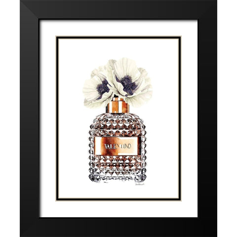 Bronze Perfume with Poppy Black Modern Wood Framed Art Print with Double Matting by Greenwood, Amanda