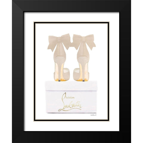 Creame Shoes with Box Black Modern Wood Framed Art Print with Double Matting by Greenwood, Amanda