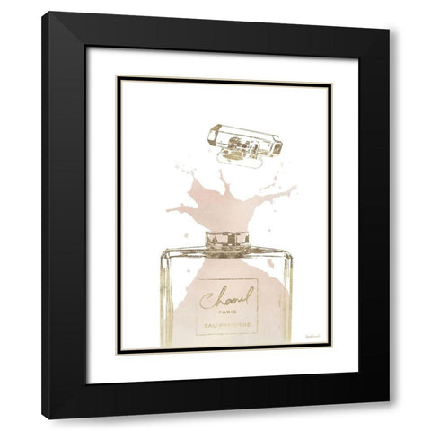Cream Splash II Black Modern Wood Framed Art Print with Double Matting by Greenwood, Amanda