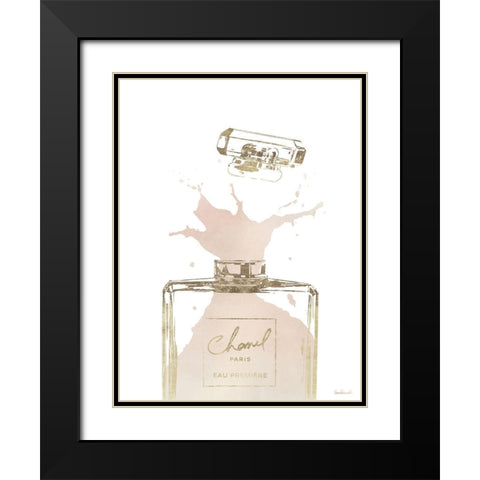 Cream Splash II Black Modern Wood Framed Art Print with Double Matting by Greenwood, Amanda
