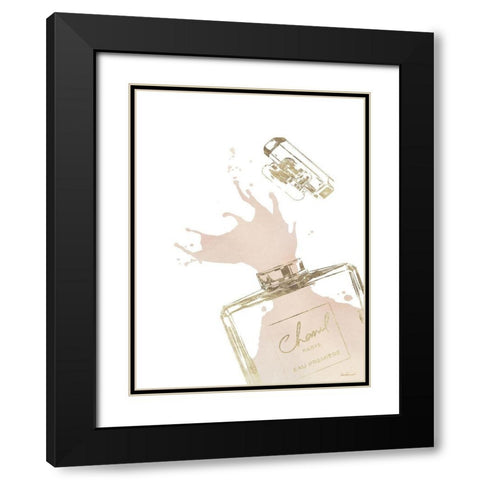 Cream Splash III Black Modern Wood Framed Art Print with Double Matting by Greenwood, Amanda