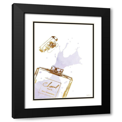 Orchid Splash I Black Modern Wood Framed Art Print with Double Matting by Greenwood, Amanda