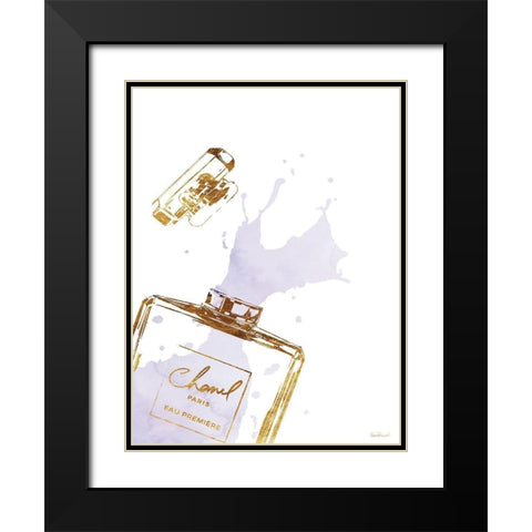Orchid Splash I Black Modern Wood Framed Art Print with Double Matting by Greenwood, Amanda