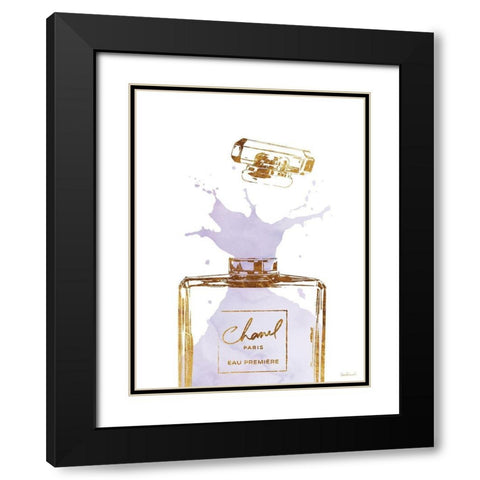 Orchid Splash II Black Modern Wood Framed Art Print with Double Matting by Greenwood, Amanda