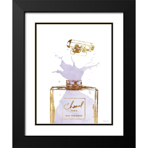 Orchid Splash II Black Modern Wood Framed Art Print with Double Matting by Greenwood, Amanda