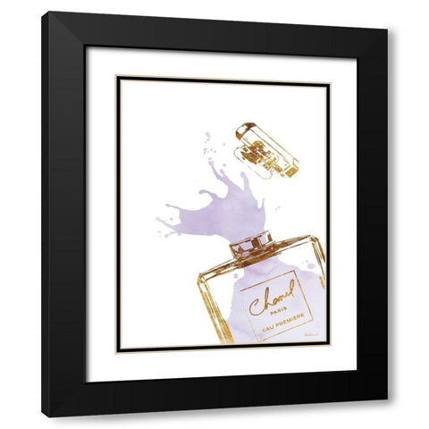 Orchid Splash III Black Modern Wood Framed Art Print with Double Matting by Greenwood, Amanda