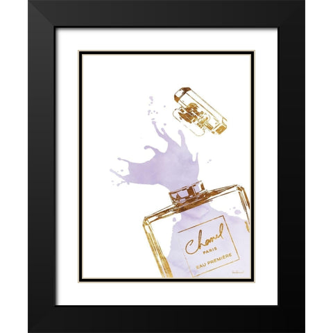 Orchid Splash III Black Modern Wood Framed Art Print with Double Matting by Greenwood, Amanda
