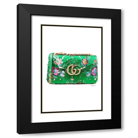 Green Bag Black Modern Wood Framed Art Print with Double Matting by Greenwood, Amanda