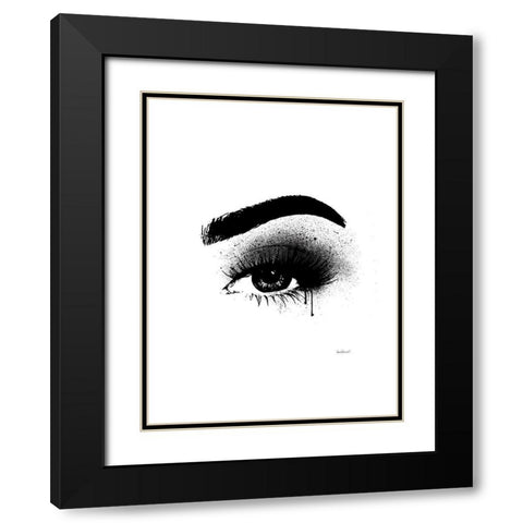 Eye Black Black Modern Wood Framed Art Print with Double Matting by Greenwood, Amanda