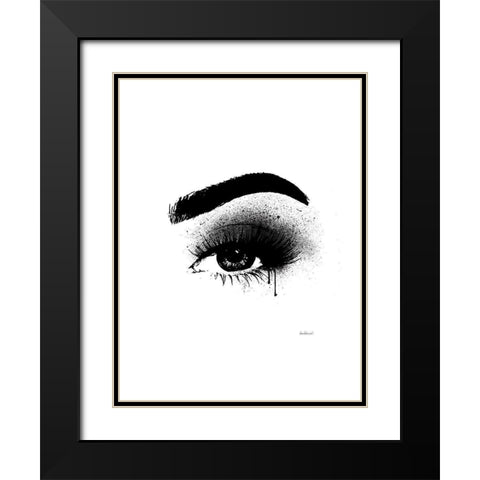 Eye Black Black Modern Wood Framed Art Print with Double Matting by Greenwood, Amanda