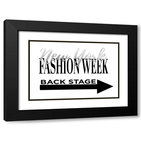 Fashion Week New York Silver Black Modern Wood Framed Art Print with Double Matting by Greenwood, Amanda
