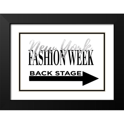 Fashion Week New York Silver Black Modern Wood Framed Art Print with Double Matting by Greenwood, Amanda