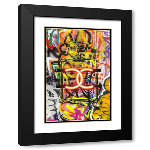 Graffiti Perfume I Black Modern Wood Framed Art Print with Double Matting by Greenwood, Amanda