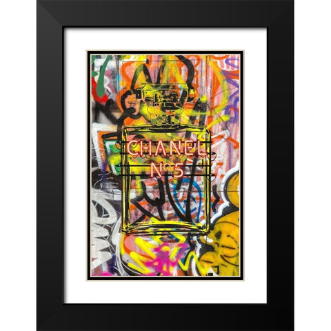 Graffiti Perfume II Black Modern Wood Framed Art Print with Double Matting by Greenwood, Amanda