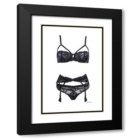 Lingerie I Black Modern Wood Framed Art Print with Double Matting by Greenwood, Amanda