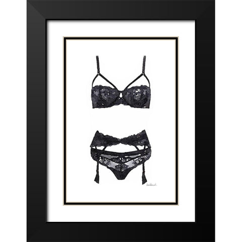 Lingerie I Black Modern Wood Framed Art Print with Double Matting by Greenwood, Amanda