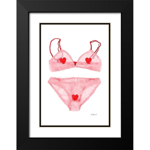 Lingerie III Black Modern Wood Framed Art Print with Double Matting by Greenwood, Amanda