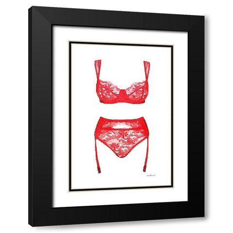 Lingerie IV Black Modern Wood Framed Art Print with Double Matting by Greenwood, Amanda