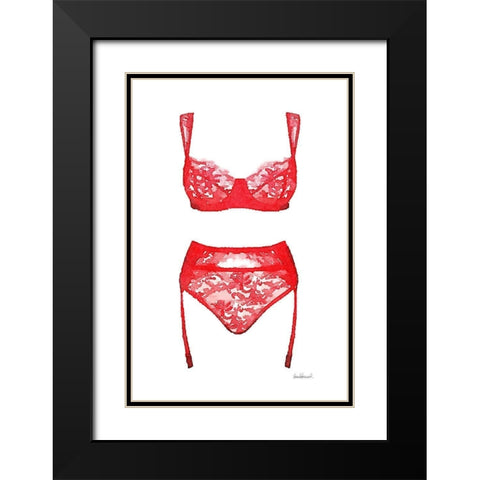 Lingerie IV Black Modern Wood Framed Art Print with Double Matting by Greenwood, Amanda