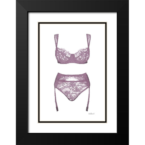 Lingerie VI Black Modern Wood Framed Art Print with Double Matting by Greenwood, Amanda