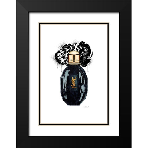 Noir Perfume Flower Black Modern Wood Framed Art Print with Double Matting by Greenwood, Amanda